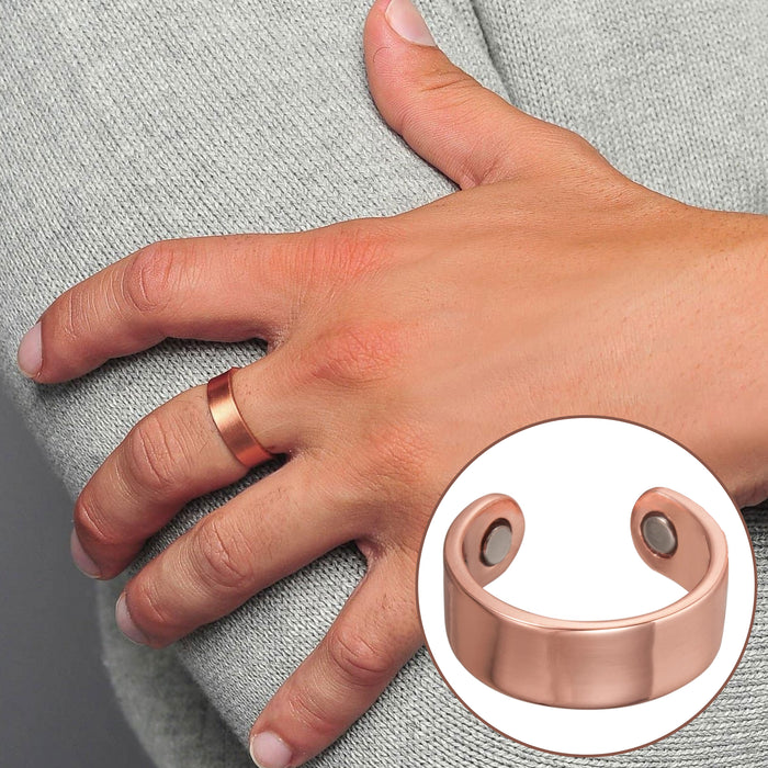 6 X Magnetic Pure Copper Ring Healing Jewelry Arthritis Finger Joint Relief  Gift | eBay
